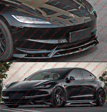 For 2024-2025 Tesla Model 3 Highland MC Design Gloss Black Front Bumper Lip Splitter