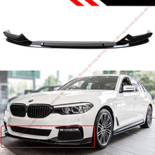 For 2017-2020 BMW G30 530i 540i M550i M Sport Bumper Glossy Black Front Lip Splitter Kit