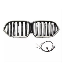 For 2019-2023 BMW X6 G06 Front LED Grille LED Bumper Kidney Grill Gloss Black