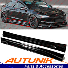 For 2024-2025 Tesla Model 3 Highland MC Design Gloss Black Side Skirt Extension