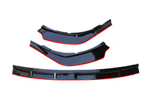 Front Spoiler Lip Splitter Gloss Black Red For Toyota Camry 2021-2024 SE XSE