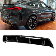 For 2020-2023 BMW X6 G06 M Sport MP Style Gloss Black Rear Bumper Diffuser Valance