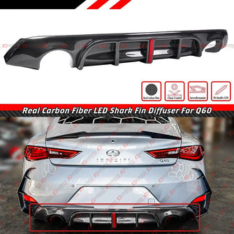 For 2017-2022 Infiniti Q60 Carbon Fiber Rear Bumper Diffuser