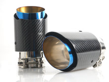 2PCS/Set 2.5" Inlet Carbon Burnt Blue Exhaust Tips Muffler Pipe For Kia Stinger