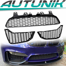 3pcs Fog Light Bezel Grill Front Bumper Center Mesh For BMW M3 F80 M4 F82 F83