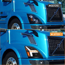 Pair LED Headlights For 2004-2017 Volvo VNL VNM VNX Truck Headlamps Assembly DRL