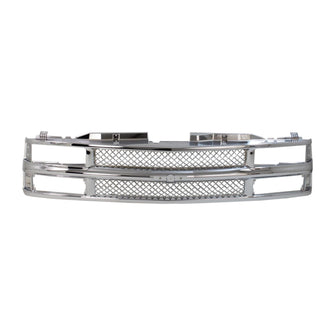 Front Grille for Chevy C1500 C2500 K1500 K2500 C3500 K3500 Tahoe Suburban 1994–2000 – Chrome Shell