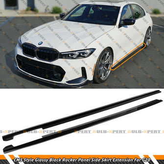 CMST Style Gloss Black Side Skirt Extension For 2019-2025 BMW G20 330i 330e M340i