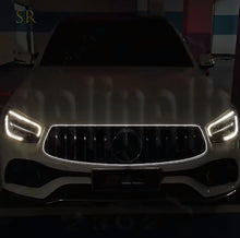 Front Bumper luminous Grille W/LED  Light Fit For 2020-2022 Mercedes Benz GLC X253 W253