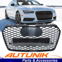 Fits 2016-2018 Audi A7 S7 4G Honeycomb Front Honeycomb Mesh Grill Grille RS7 Style