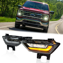 LED Front Bumper Fog Lights DRL W/Turn Signal Lamp For Ford F-150 2021-2023