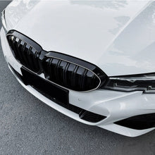 For 2019-2022 BMW 3-Series G20 M340i 330i Front Kidney Grill W/ LED Gloss Black Dual Slats Bumper Grille