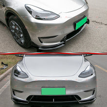 Glossy Black ABS Front Bumper Lip Spoiler Splitter For Tesla Model Y 2020-2024