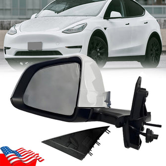 13Pin For Tesla 2020-2024 Model Y White Driver LH Side Mirror Power Fold Heated