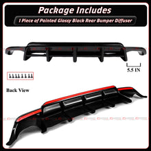 For 2021-2025 Lexus IS300 IS350 CTM Design V1 Gloss Black Rear Bumper Diffuser