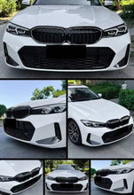 Front Kidney Grille Single Line Grill W/ LED Light For BMW 3 Series G20 2023-2025 Gloss Black