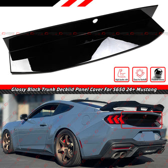 For 2024-2025 Ford Mustang GT DH S650 Gloss Black Rear Trunk Decklid Panel Cover Trim