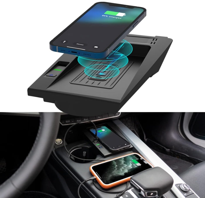 audi phone box with wireless charging and signal booster Car Wireless Phone Charger - For Audi A4 S4 A5 S5 B9
