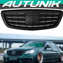 For 2014-2020 Mercedes S-Class W222 Sedan Matte Black Front Grille Grill w/o Camera