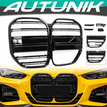 Gloss Black Front Grille Grill Replacement For BMW 4 Series G22 G23 2DR Coupe 2021-2026 w/ ACC