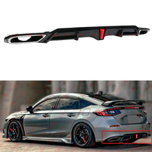 For 2022-2025 Honda Civic FL1 FL2 Hatchback LED Rear Diffuser + Touring Exhaust Tips