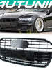 Black Front Grille for Audi A6 C8 S6 2019-2024 No Camera fg265