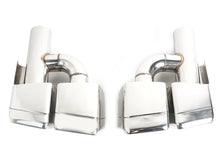 Pair For Mercedes E63 CLS63 C63 S63 CL63 W212 W218 Square Quad Exhaust Tips Muffler Tail Pipe Chrome