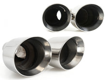 Pair Quad 4" Out Exhaust Tips 2.5" In Fit Ford Mustang S550 2.3L EcoBoost 15-23 / Challenger 2008–2023 (3.6L V6 SXT/GT, 5.7L V8 R/T)