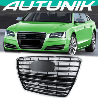 S8 Style Front Bumper Grille Chrome for AUDI A8 D4 2011 2012 2013 2014