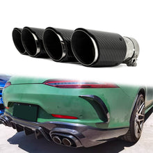 65mm Inlet Dual Carbon Exhaust Tips Replace for BMW Audi Mercedes Models