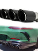 65mm Inlet Dual Carbon Exhaust Tips Replace for BMW Audi Mercedes Models