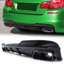 Gloss Black Rear Diffuser w/ Exhaust Tips for BMW 5-Series F10 Sedan M-Sport 2012-2016