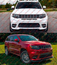 For 2017-2021 Jeep Grand Cherokee SRT AMPP Gloss Black Winglet Front Bumper Lip