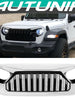 White Front Bumper Grill Grille for Jeep Wrangler JL JT 2018-2021