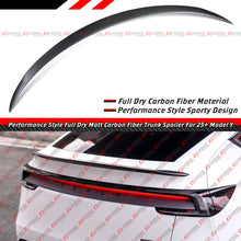 For 2025-2026 Tesla Model Y Juniper Performance Matte Dry Carbon Fiber Trunk Spoiler