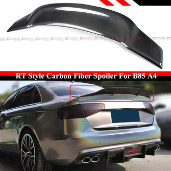 FOR 2013-2016 AUDI A4 B8.5 SEDAN HIGHKICK DUCKBILL RT CARBON FIBER TRUNK SPOILER