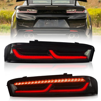 LED Tail Lights For Chevrolet Chevy Camaro 2016-2018 Red Suquential Signal