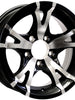 2-Pack 15X6 Aluminum Trailer Wheels 5 Lug 5 Center T07 Black Rim