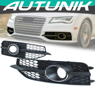 Front Bumper Lower Fog Light Cover Grille For Audi A7 S-Line S7 2012-2015