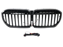 For 2020-2022 BMW 7-Series G11 G12 LCI Gloss Black LED Front Kidney Grille Grill Light