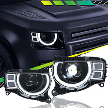 LED Headlights Front Lamps DRL Smoked Assembly for Land Rover Defender 2020-2023