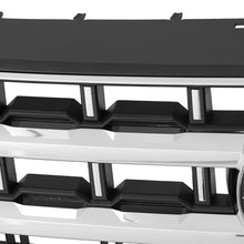 Front Upper Bumper Grill For 2018-2020 Volkswagen Atlas Black Chrome Grille