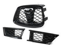 3pcs For Subaru Impreza WRX STI 2006-2007 Glossy Black Front Bumper Upper Grille