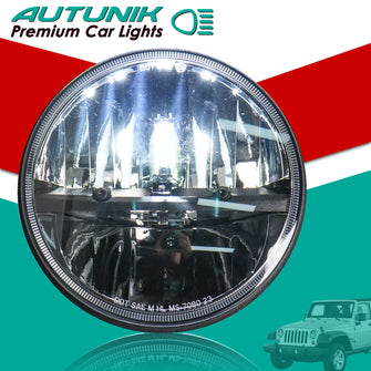 7" Round Led Headlight Hi-Lo for Jeep Wrangler JK LJ TJ for Chevy C10 C20