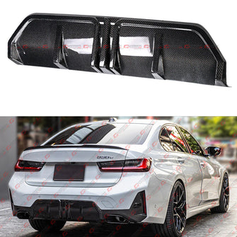 Real Carbon Fiber Rear Bumper Middle Diffuser fits for BMW G20 LCI 330i m340i M Sport 2023 2024