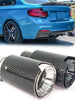 Carbon fiber Exhaust Tips 65mm Inlet Muffler Pipes Fit for BMW