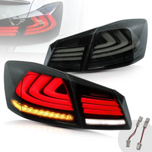 Smoked LED Sequential Tail Lights For Honda Accord Sedan 2013-2015