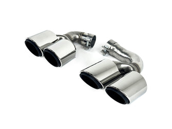 Chrome Exhaust Tips Tail Pipes for Porsche Cayenne E-Hybrid 9Y0 9Y3 2019-2024