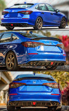 For 2022-2026 Honda Civic Mc Style Fe180 Gloss Black Rear Diffuser W/ Led Light