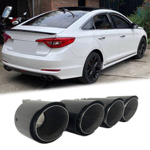 2.5'' Inlet Dual Carbon Exhaust Tips Muffler Tailpipe for BMW Audi mercedes